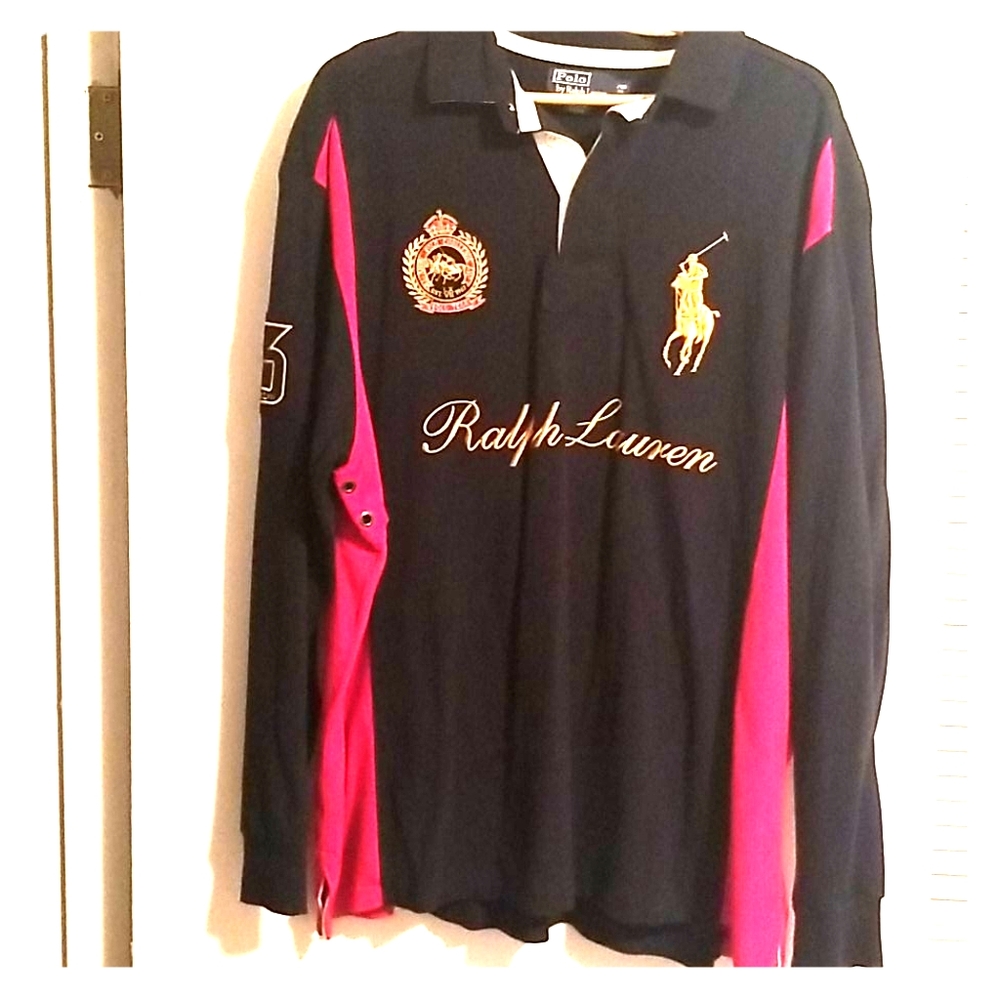 Mens Polo Long Sleeve Pullover